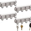 Llavero autoadhesivo 4 ganchos soporte pared set 4 cepillado