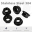 Tuercas hex M8-1.25 acero inox 304 18-8 25 pzas