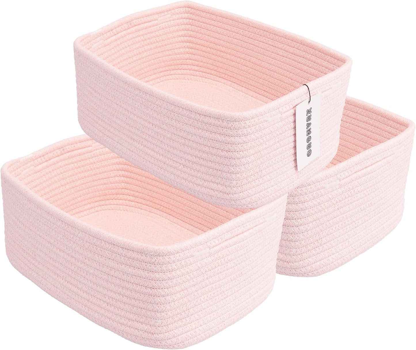 Cestas tejidas 13x9" organizadoras para estantes y armarios