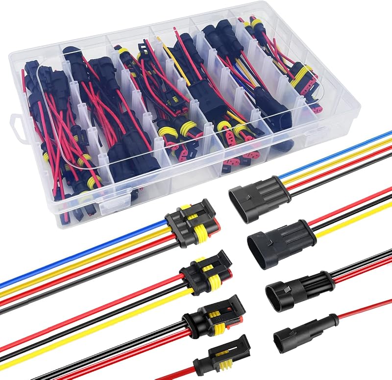 Conectores eléctricos 16 AWG 1/2/3/4 pines 26 kits