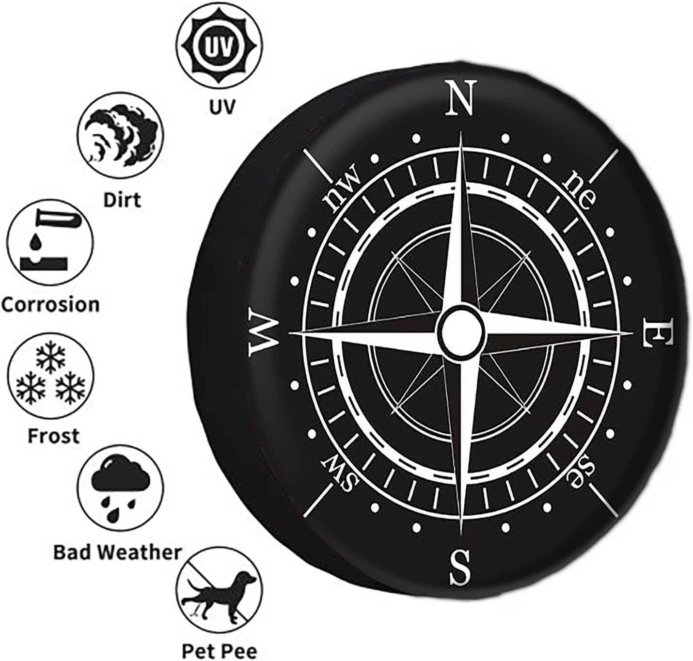 Cubierta neumático repuesto Compass Rose con orificio cámara