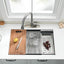 Estación fregadero cocina 27x19pulg acero inox 16-10pulg