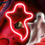 Letrero neón fantasma LED USB hogar pared fiesta rojo
