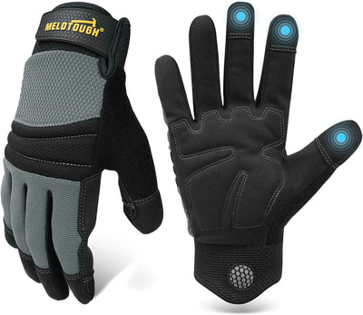 Guantes tacto cuero sintético para hombre mujer negro