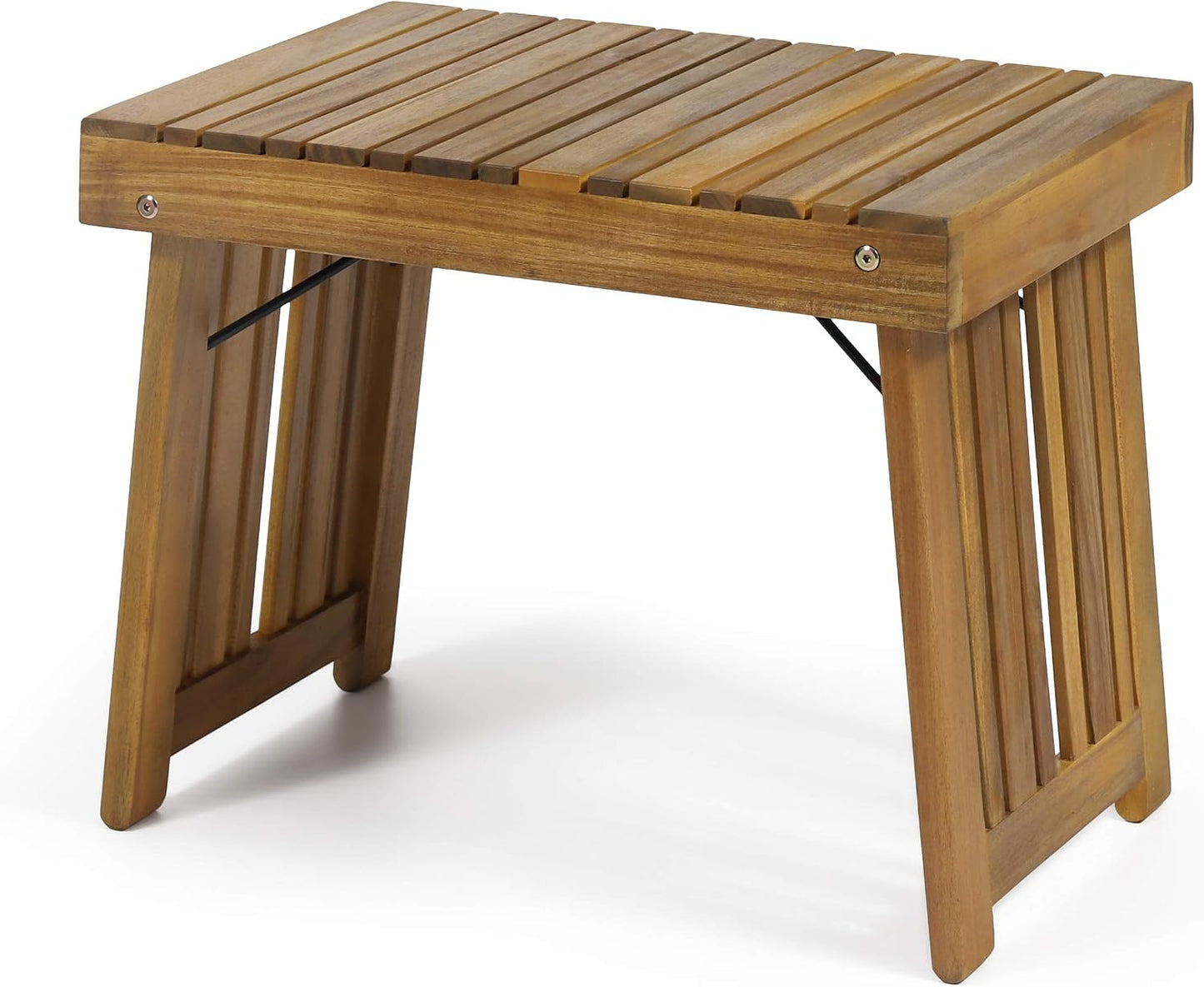 Mesa auxiliar plegable acacia acabado teca