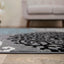 Tapete área diseño floral moderno gris interiores