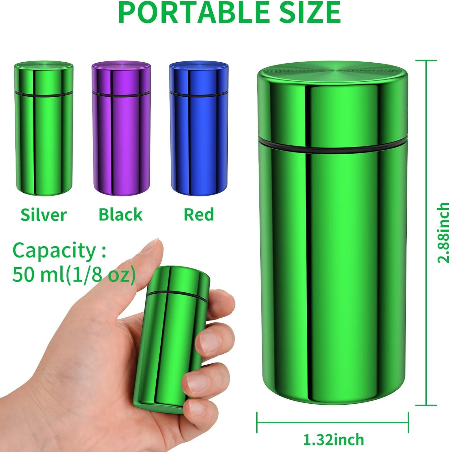 Tarro aluminio set 3 hermético café té morado verde
