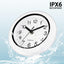 Reloj pared 6.5" resistente agua interiores exteriores