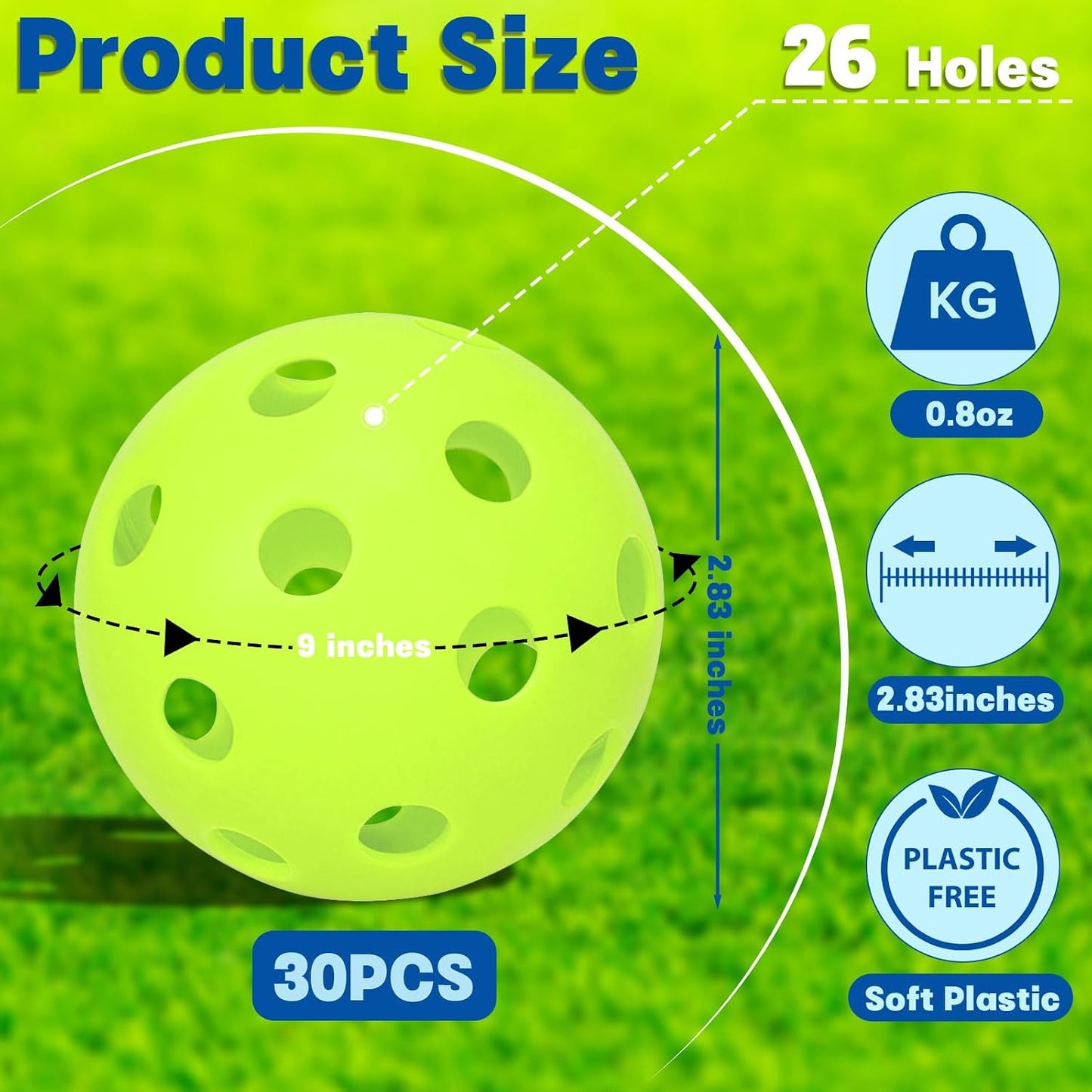 Pelotas béisbol práctica suaves plástico 2.8"