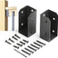 8 Conectores Barandilla Acero Inox 1½x3½pulg Negro