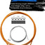 Conjunto cambio bicicleta cable naranja