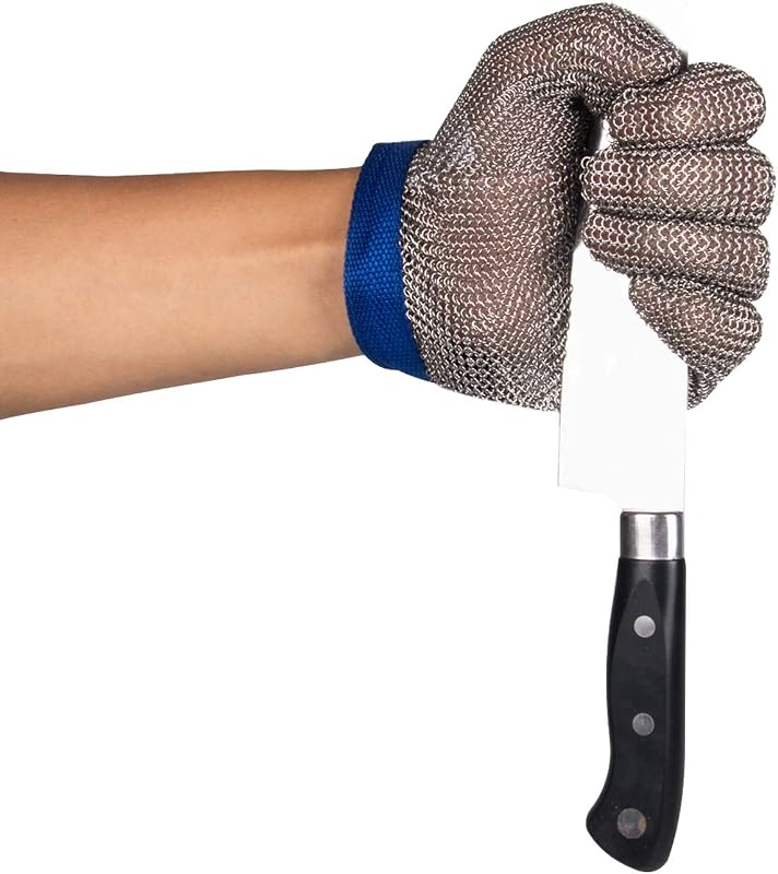Guantes malla acero 304L corte seguridad cocina talla GL08 L
