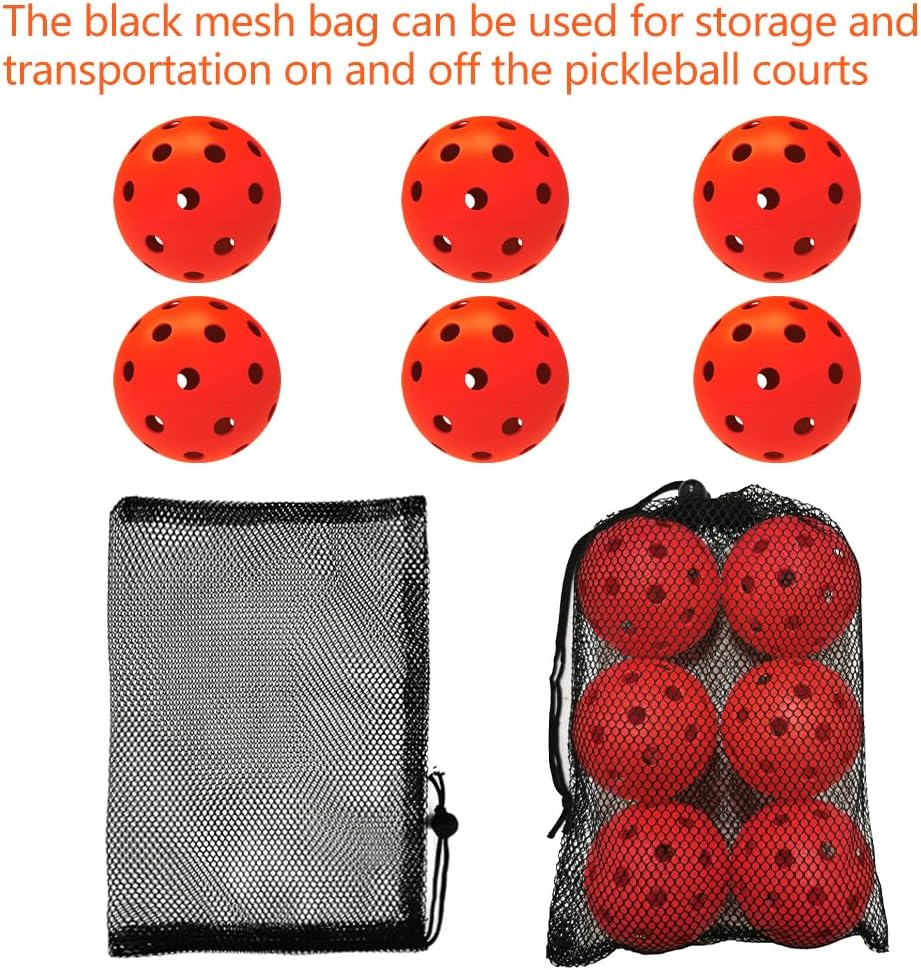 Pack 6 Pelotas Pickleball Aprobadas USAPA Exteriores