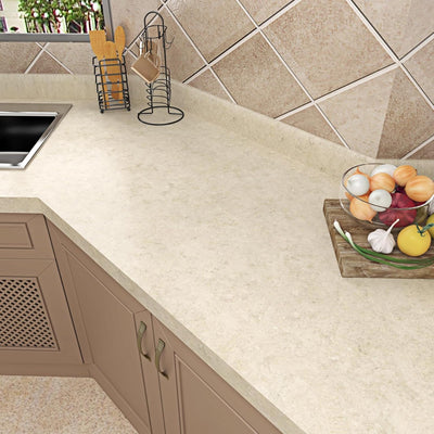 Papel adhesivo granito beige impermeable autoadhesivo 15.8x80pulg