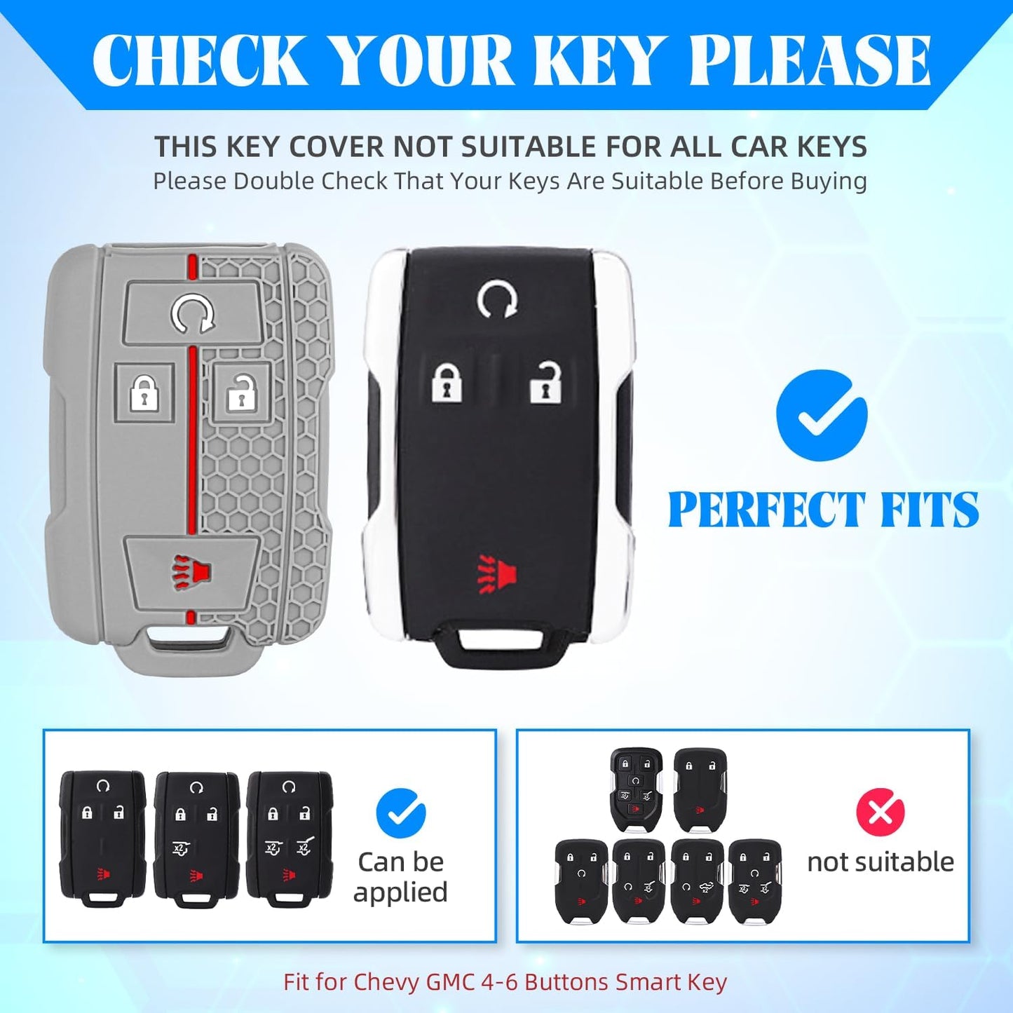 2 Pzas Funda Llave Silicona Chevy GMC Silverado