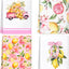 Toallas de cocina FuWeave 16 x 24 pulgadas diseño limón rosa y amarillo
