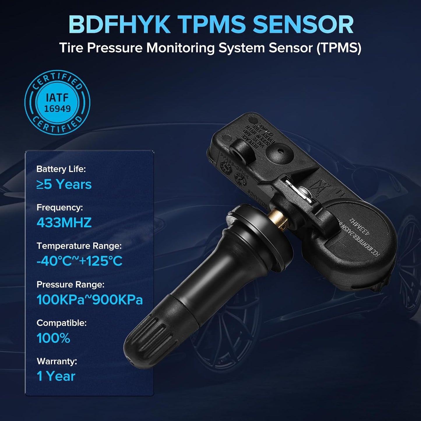 Sensor TPMS reemplazo comp RAM 2009