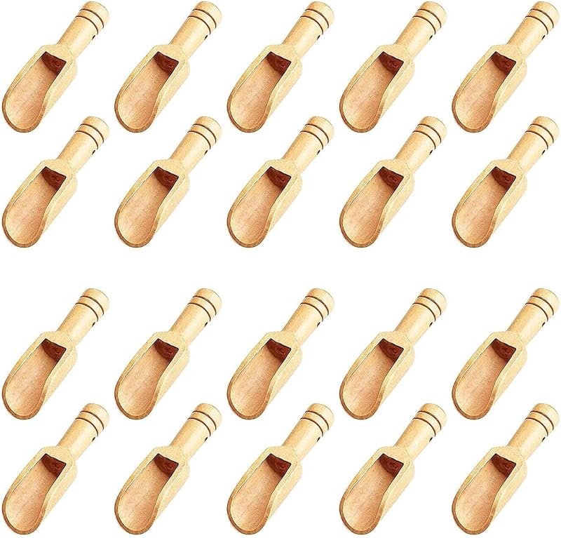 20 Pzas Cucharas Madera Bambú para Sales Baño Té Detergente