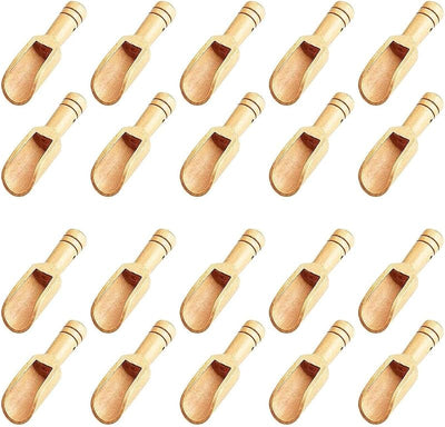 20 Pzas Cucharas Madera Bambú para Sales Baño Té Detergente