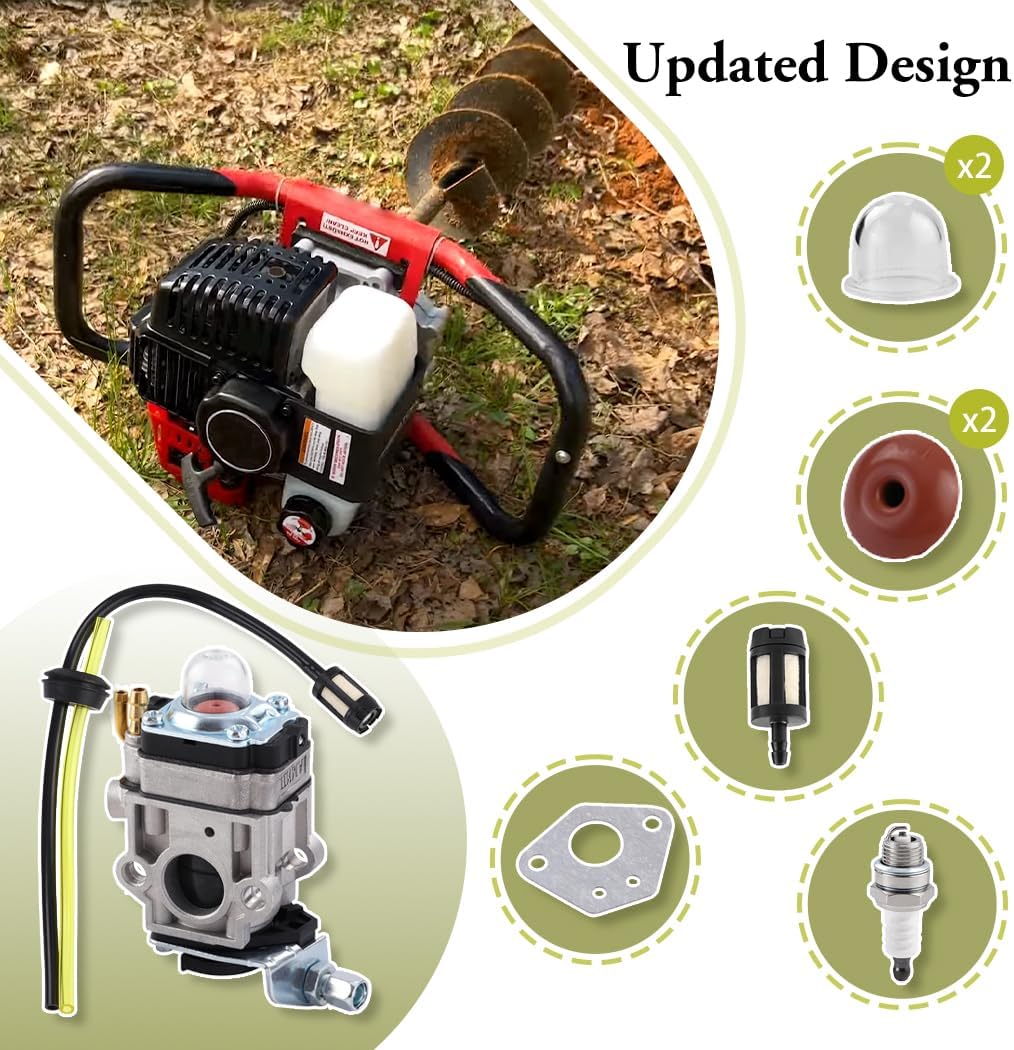 Carburador 63022 para Earth Auger 52cc 2hp con kit