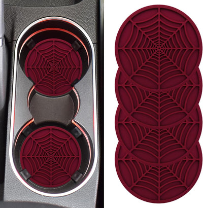 4 Posavasos Automóvil Silicona Antideslizante 2.75pulg