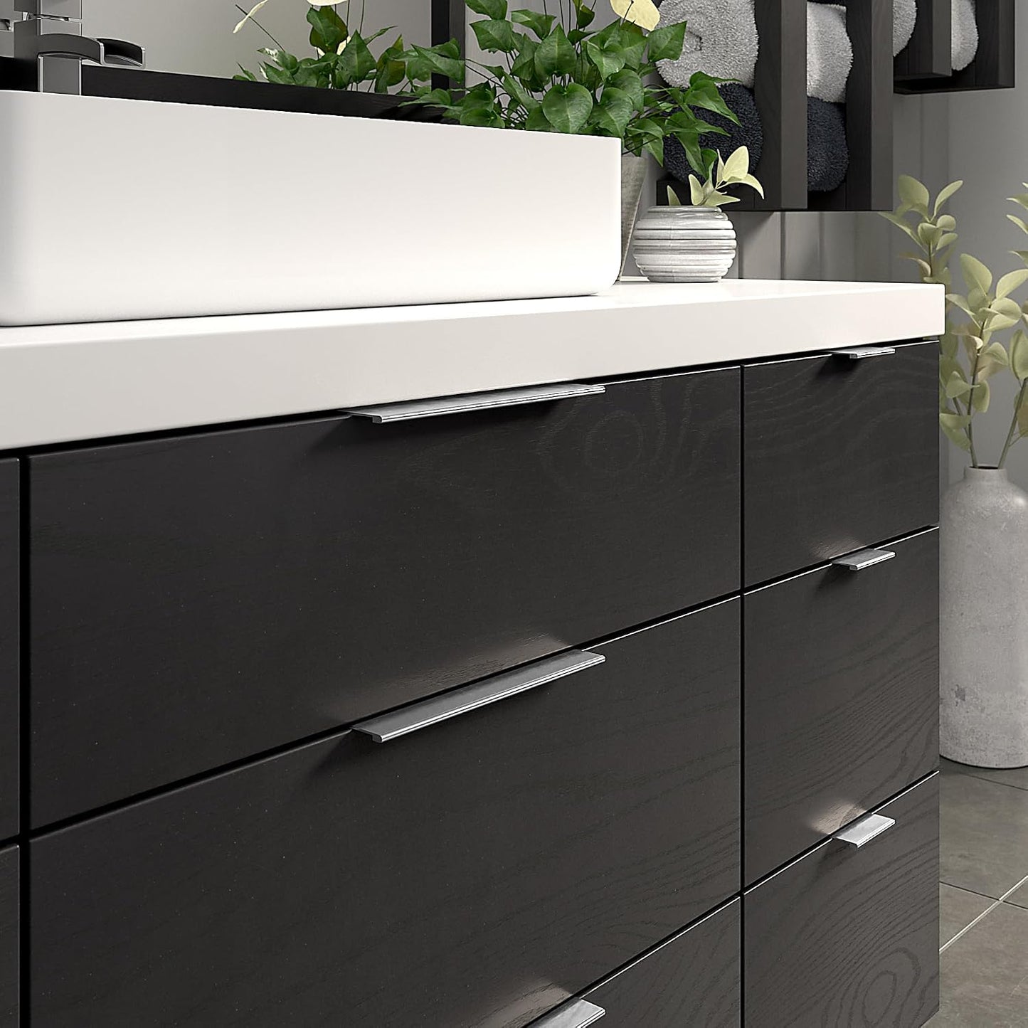 Manija tirador acero inox moderna para cocina baño y muebles