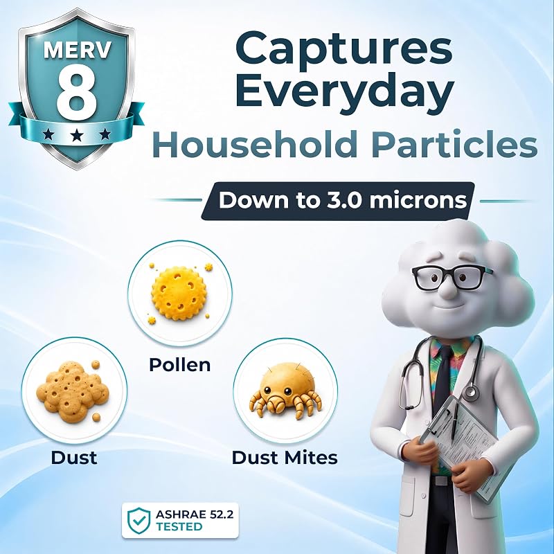 6 Filtros Aire MERV 8 para Horno CA 18x24" Hogar Oficina