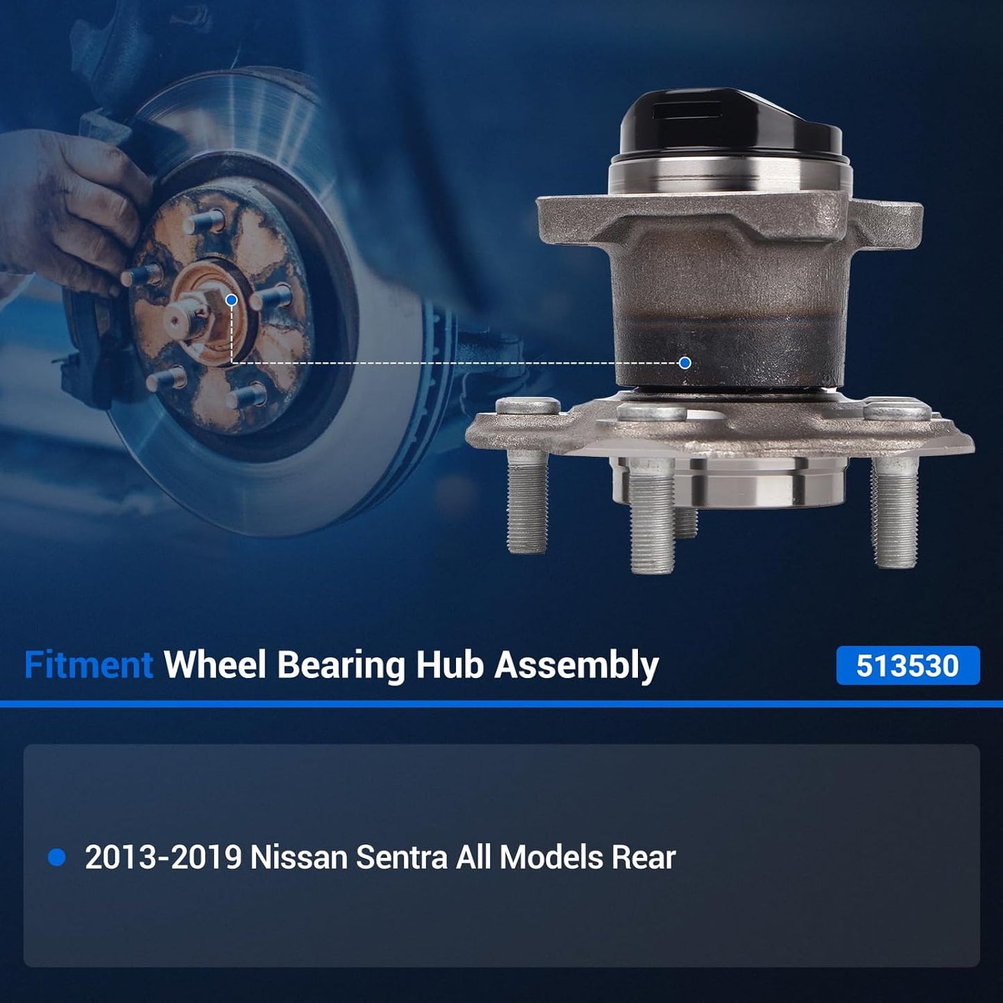 Conjunto cubo cojinete rueda trasera Nissan