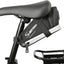 Bolsa sillín bicicleta resistente agua con bolsillo malla
