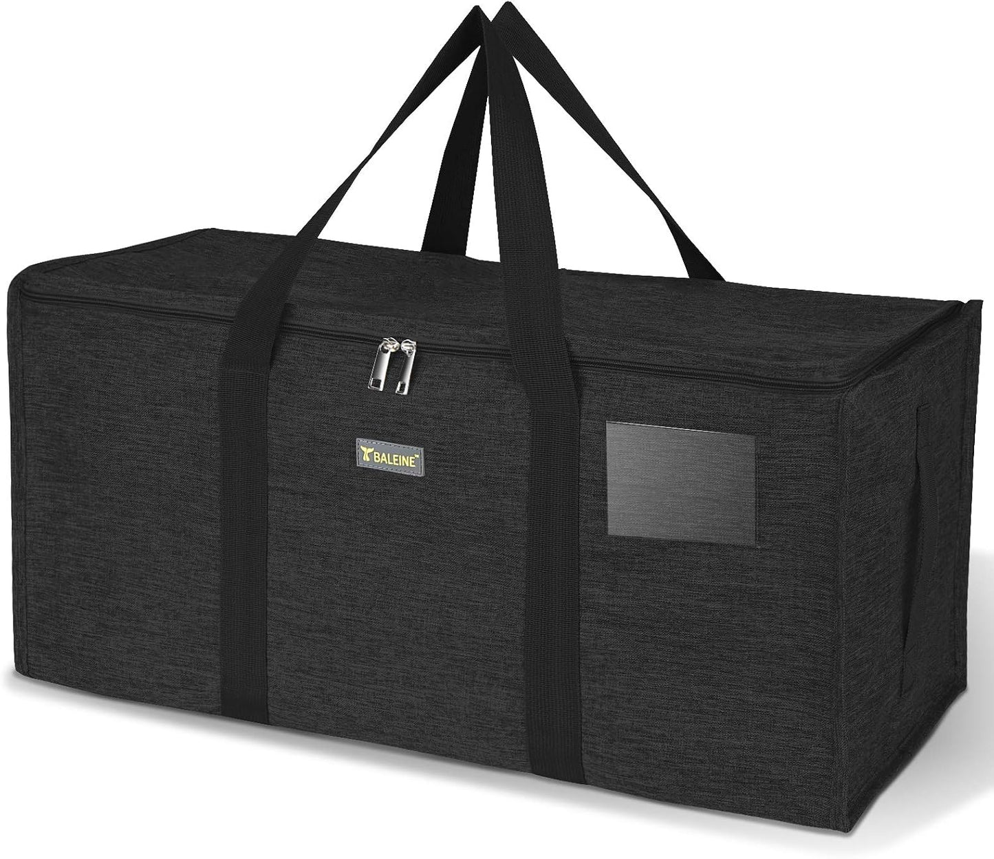 Bolsa almacenamiento grande con cremalleras tela Oxford negro
