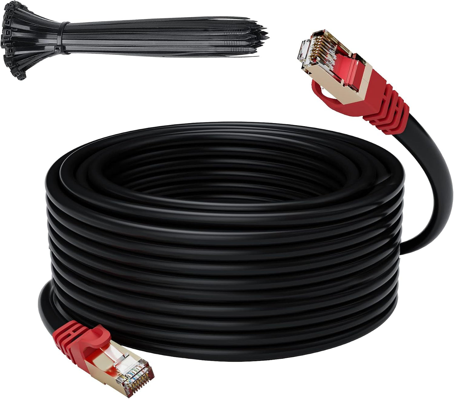 Cable Ethernet Cat7 blindado 10 Gbps 80pies