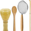 Set 4 Batidores Matcha Resina Alimentaria con Cuchara y Tamiz Inox