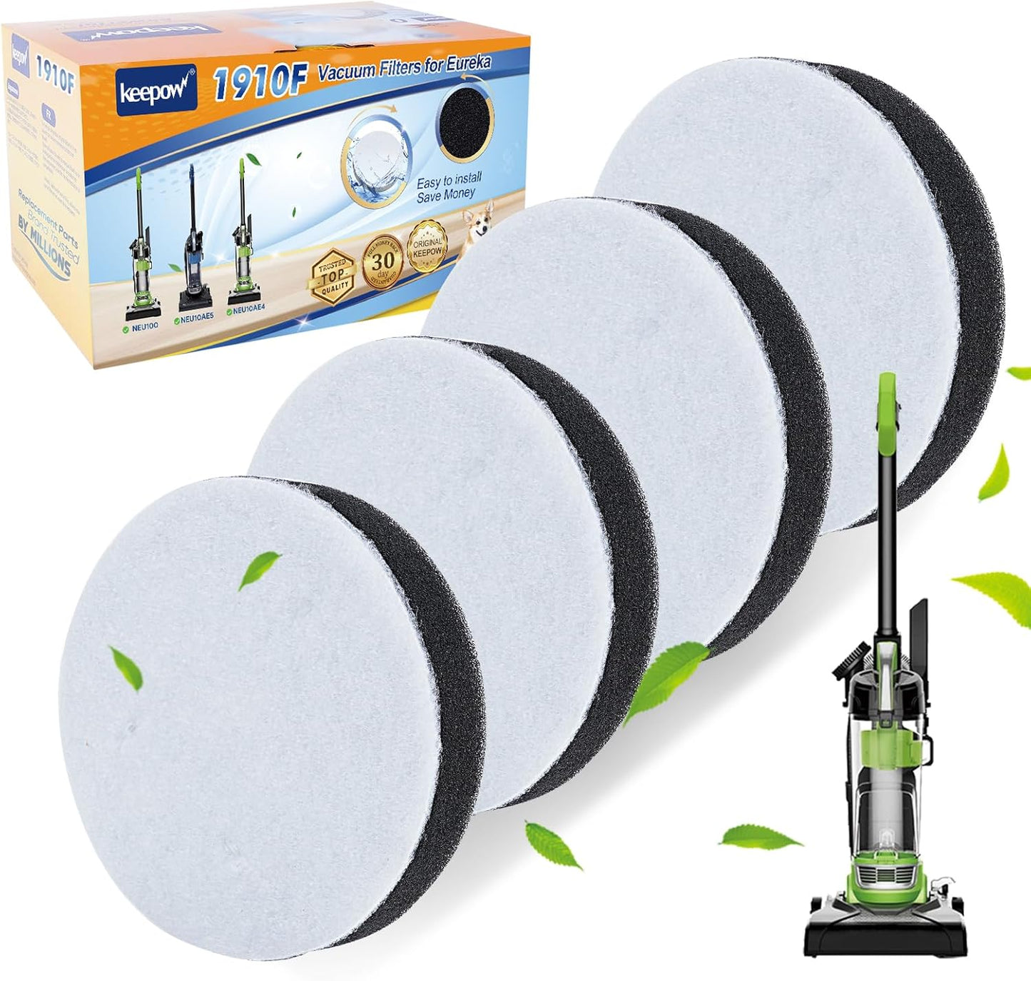 Filtros NEU100 para Eureka Airspeed paquete 4