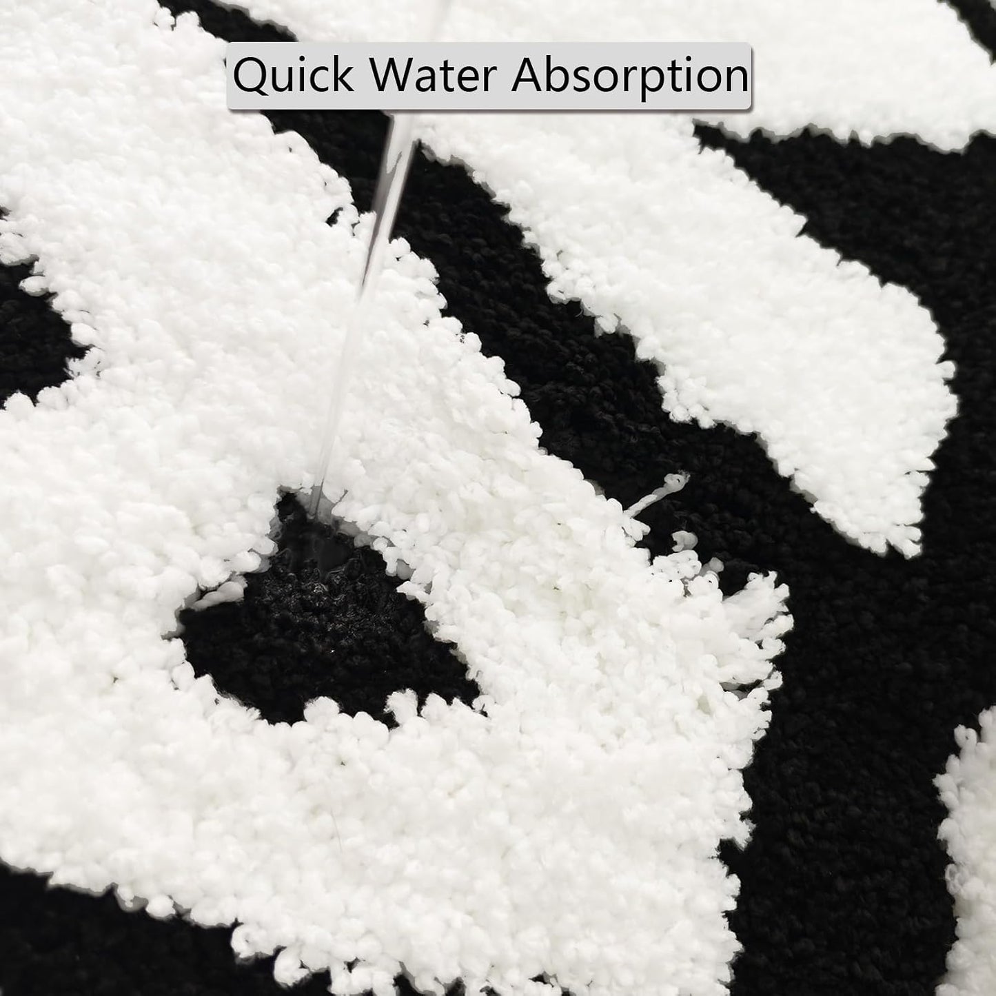 Alfombra baño texto Get Naked absorbente antiderrap