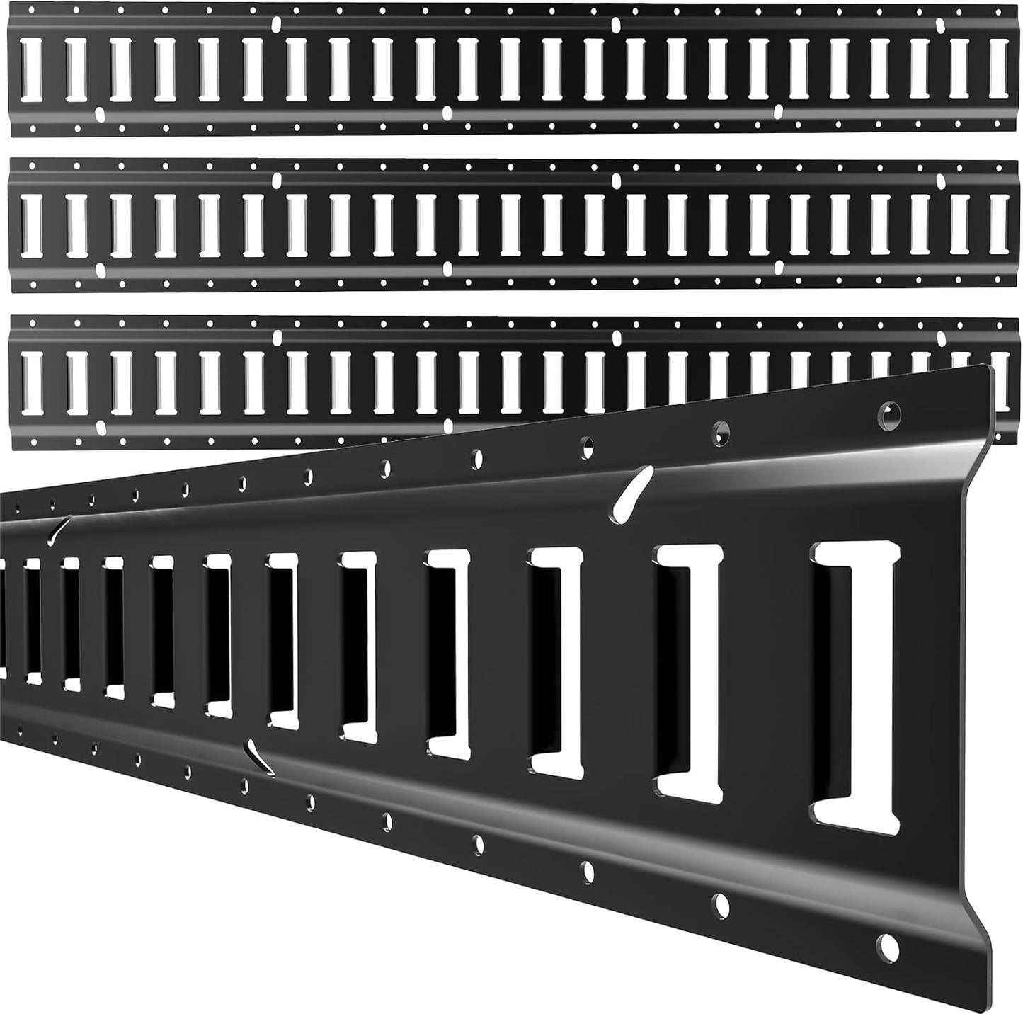 Riel E-Track 4ft con amarre acero polvo para camiones