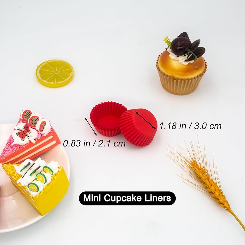 Forros cupcakes tazas papel a prueba grasa 320uds rojo