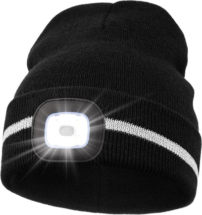 Gorro invierno alta visibilidad con luz para trabajo