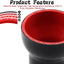 Acoplador reductor silicona negra 2-1/2 a 3"