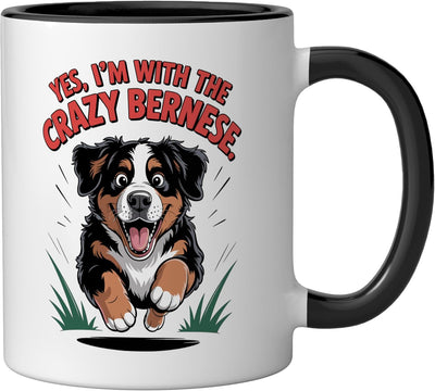 Taza cerámica para perro Funny Cute Pet Dog BreedYes con diseño de Bernese