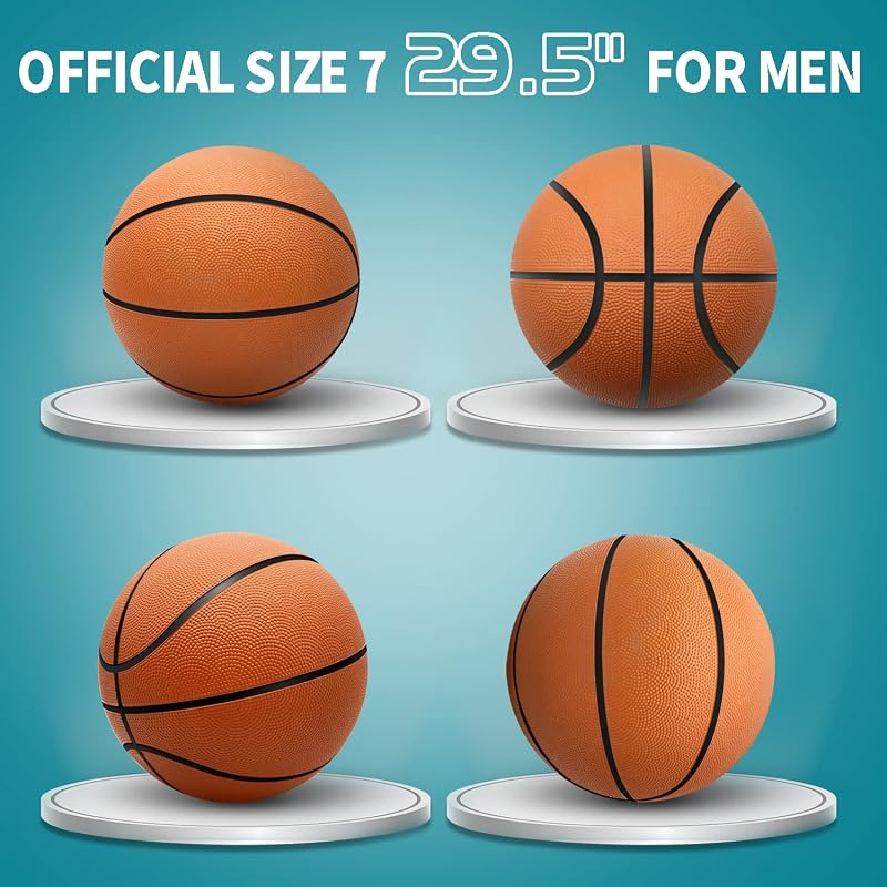6 Pelotas Baloncesto Inflables Tamaño 7 con Bomba
