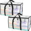 2 Pzas Bolsas Mudanza Grande Con Asas Reforzadas Transparente