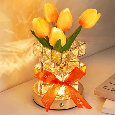 Lámpara mesa led tulipán tactil 3 colores regalo mamá