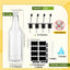 24 Botellas Plástico Cuello Largo 32oz Con Tapas y Vertedor