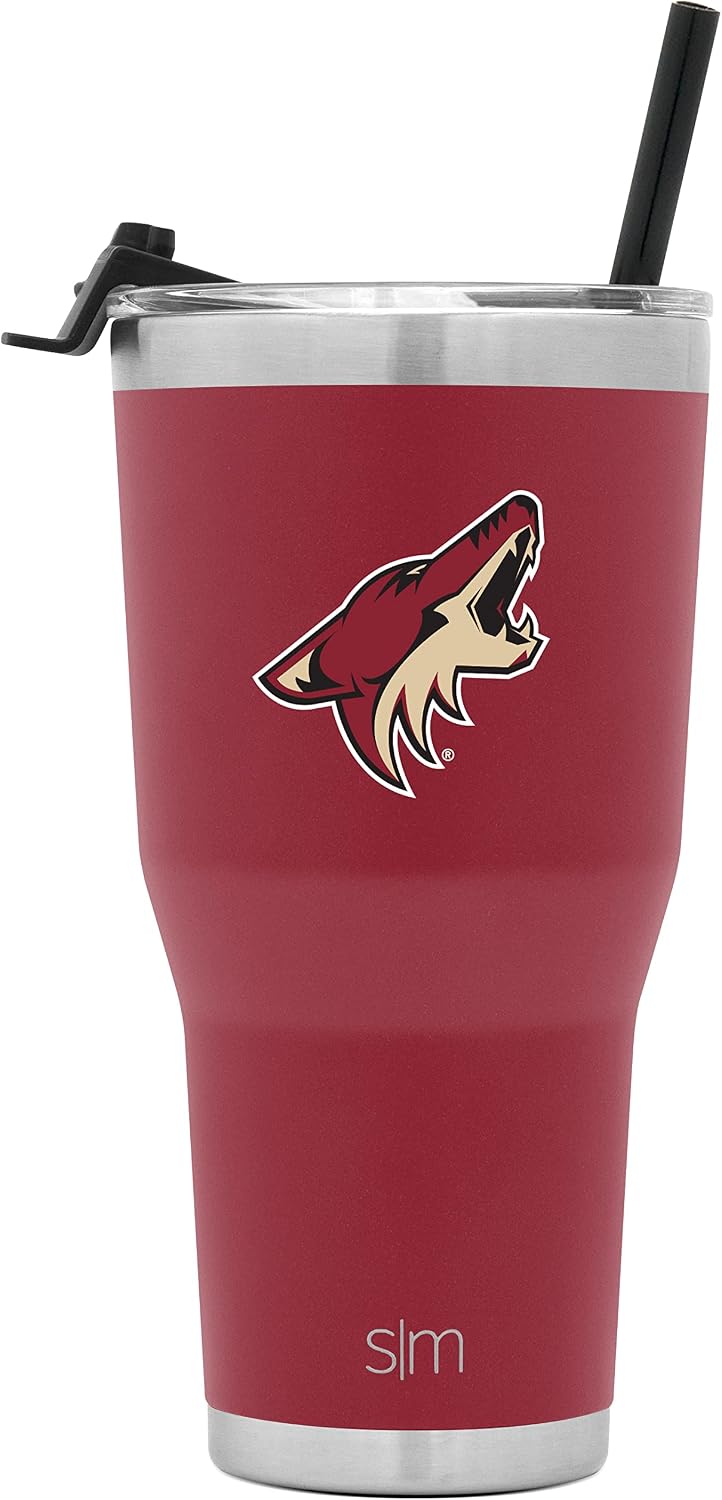 Vaso térmico NHL Arizona Coyote 30oz con popote