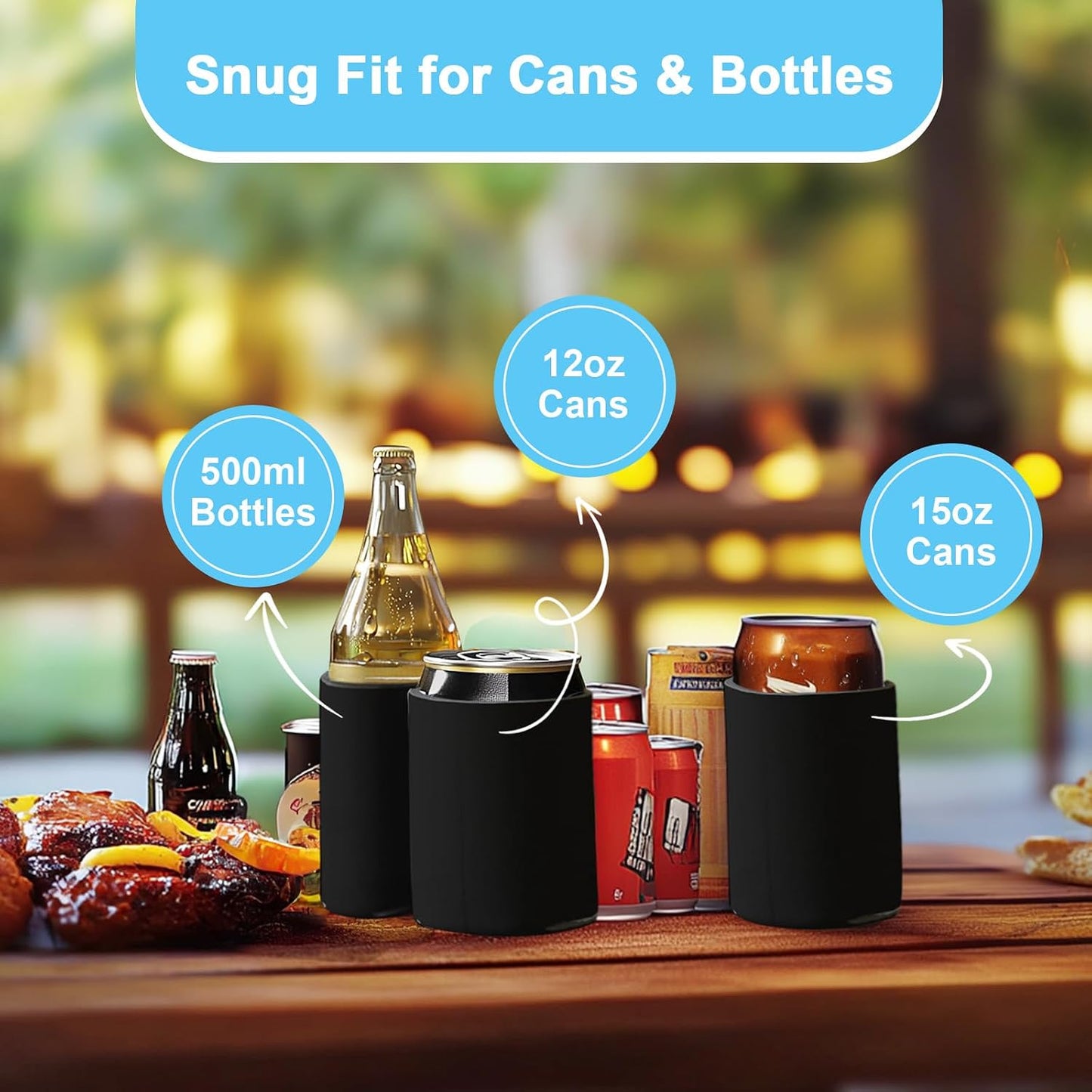 25 Fundas Espuma Aisladas para Lata 12-16oz y Botella Agua