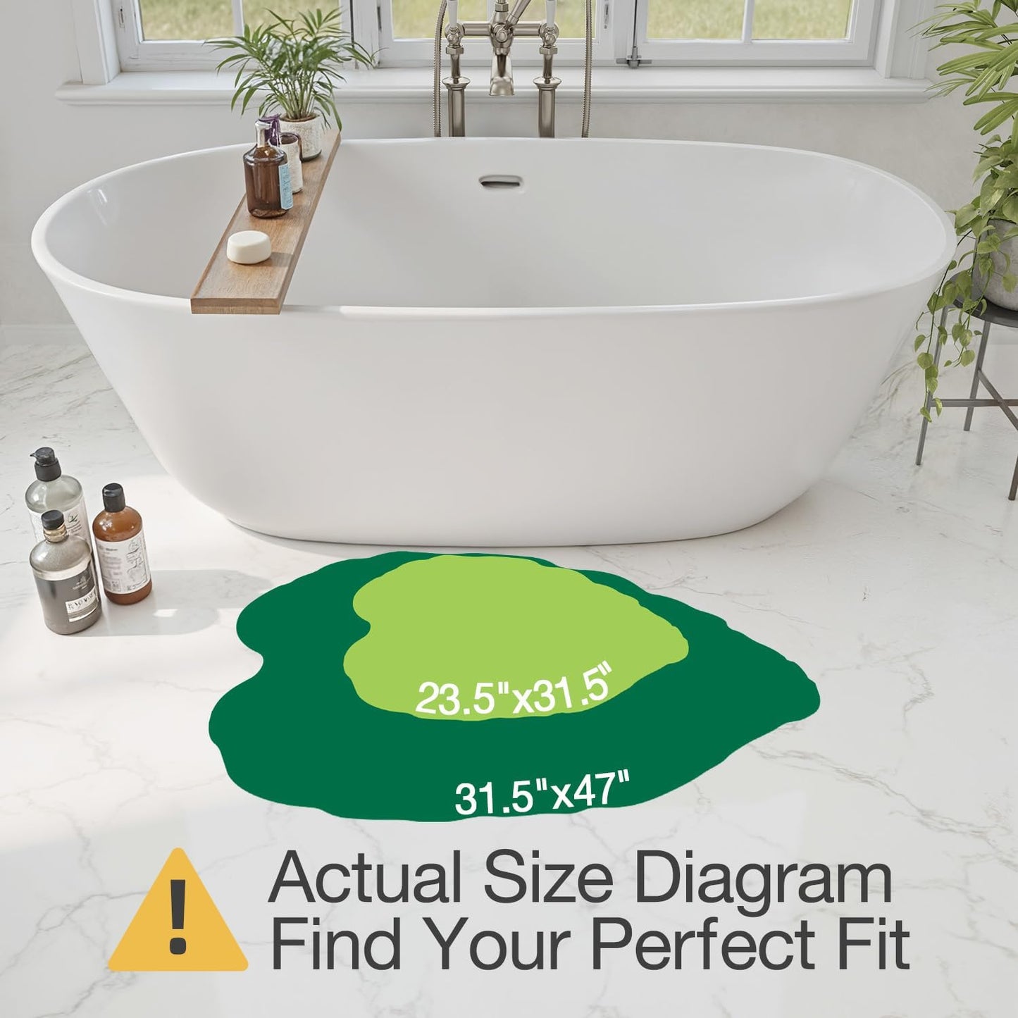 Alfombras baño con plantas hoja verde suaves antideslizantes