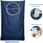 Bolsa lavandería colgante XL 36x22pulg con ganchos azul