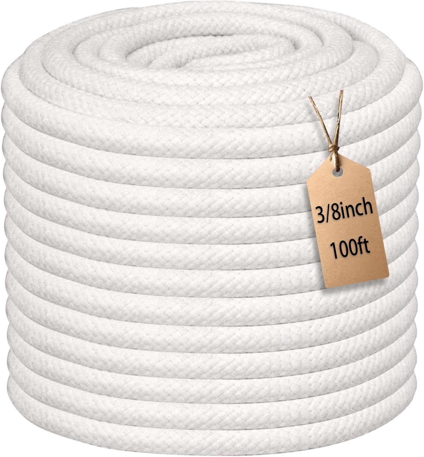 Cuerda algodón trenzada 100ft 3/8pulg para tendedero bricolaje