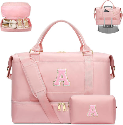 Bolsa viaje personalizada con inicial adolescente