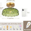 Lámpara techo empotrado luces verdes E26 vintage 9.4pulg